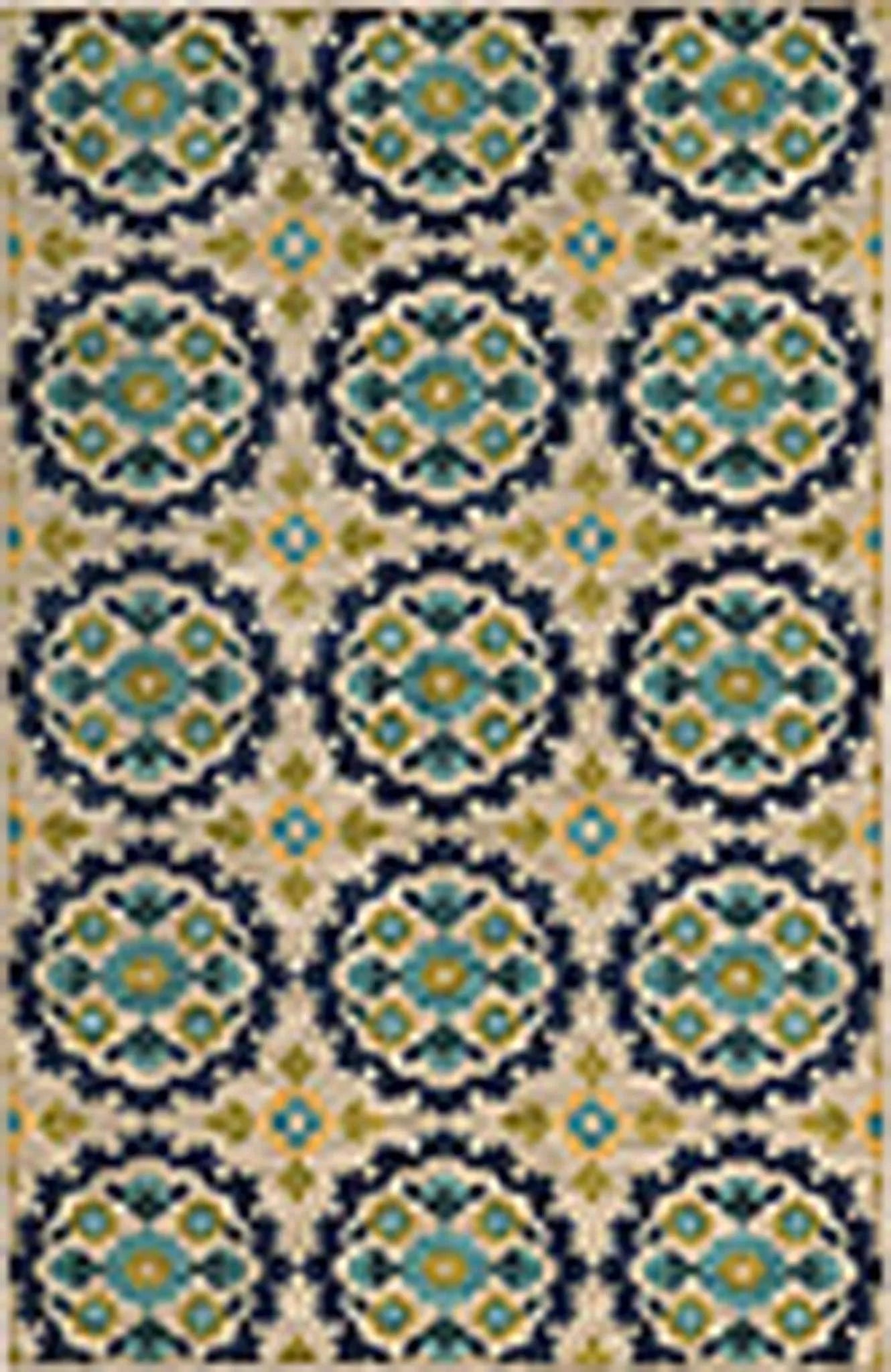 Harper 70373 Beige Blue Rug - Baconco