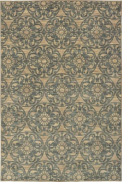 Harper 79192 Beige/Blue Rug - Baconco