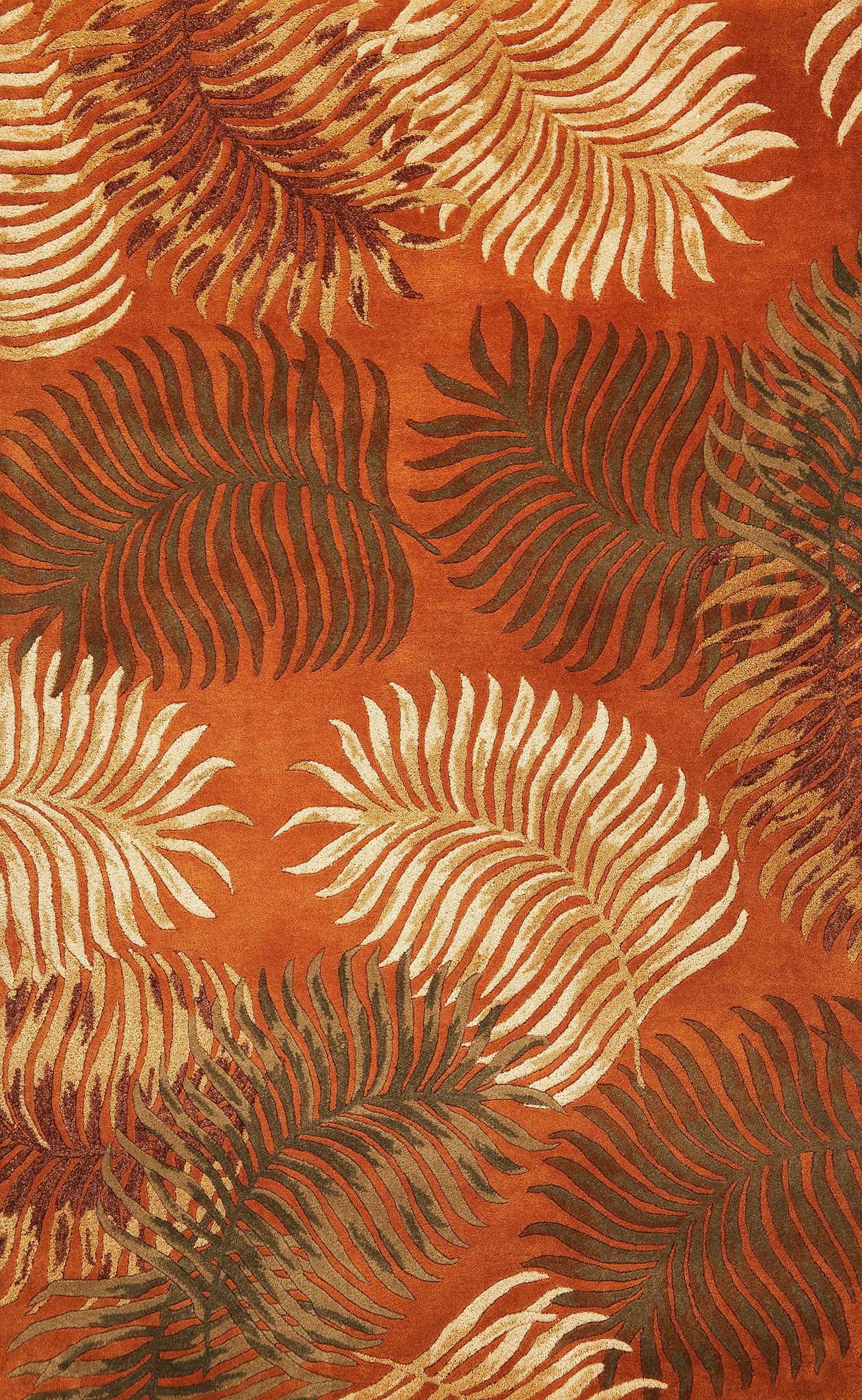 Havana 2623 Fern View Rust Rug - Baconco