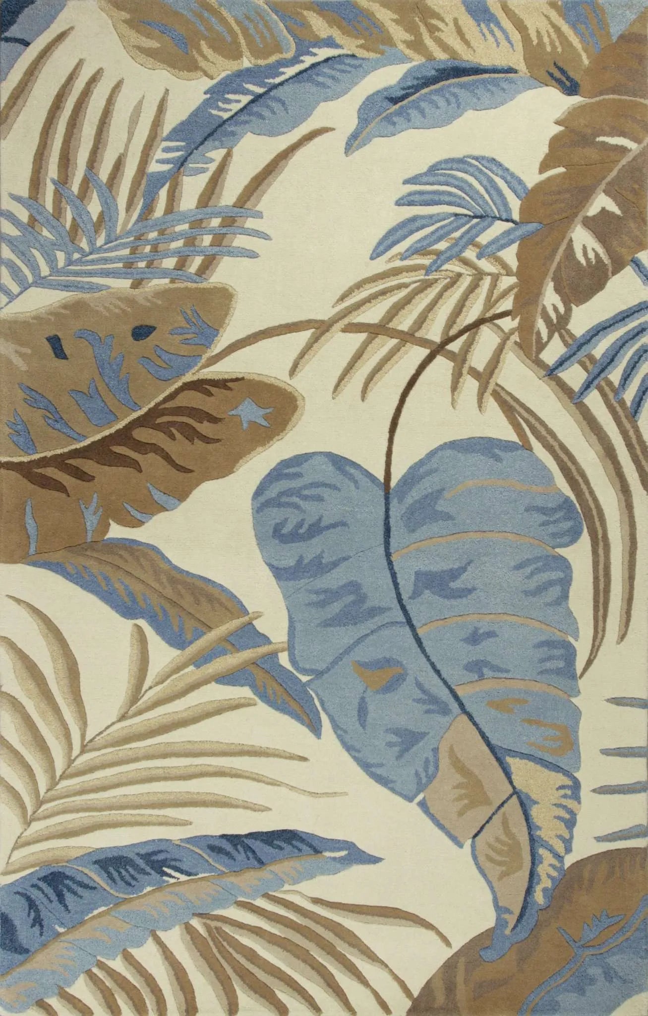 Havana 2624 Rainforest Ivory/Blue Rug - Baconco