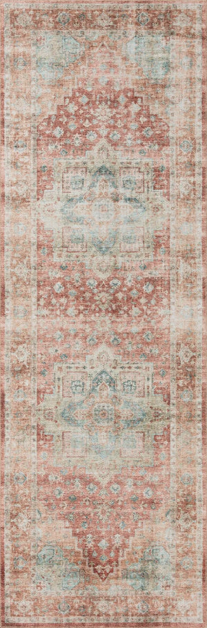 Heidi Hei-01 Terracotta/Aqua Rug - Baconco