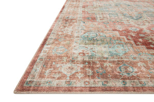 Heidi Hei-01 Terracotta/Aqua Rug - Baconco