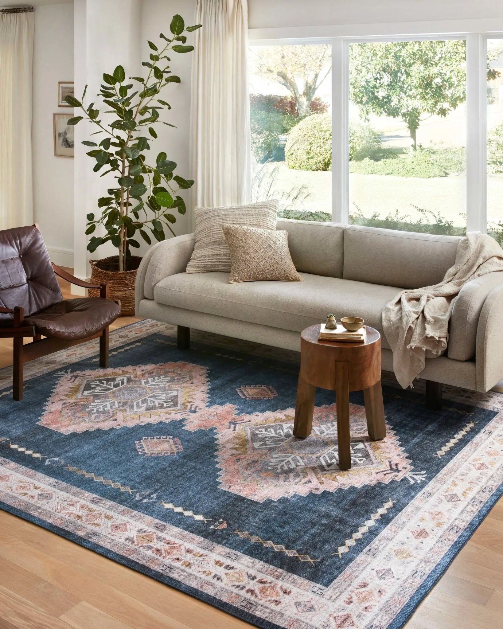 Heidi Hei-03 Denim/Blush Rug - Baconco