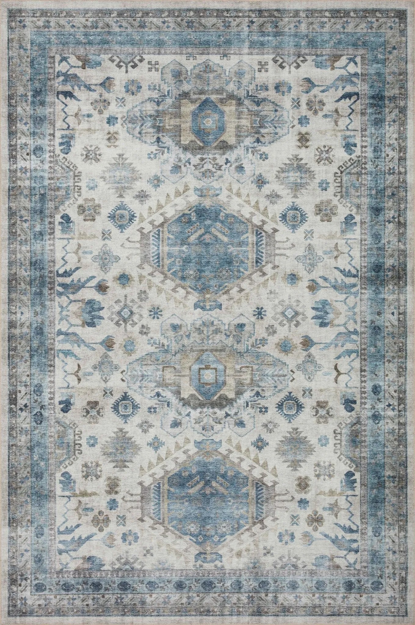 Heidi Hei-04 Ivory/Ocean Rug - Baconco