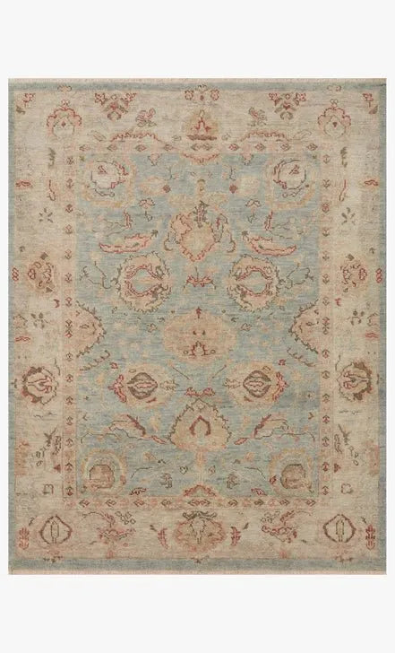 Helena HEL-01 Light Blue/Beige Rug - Baconco