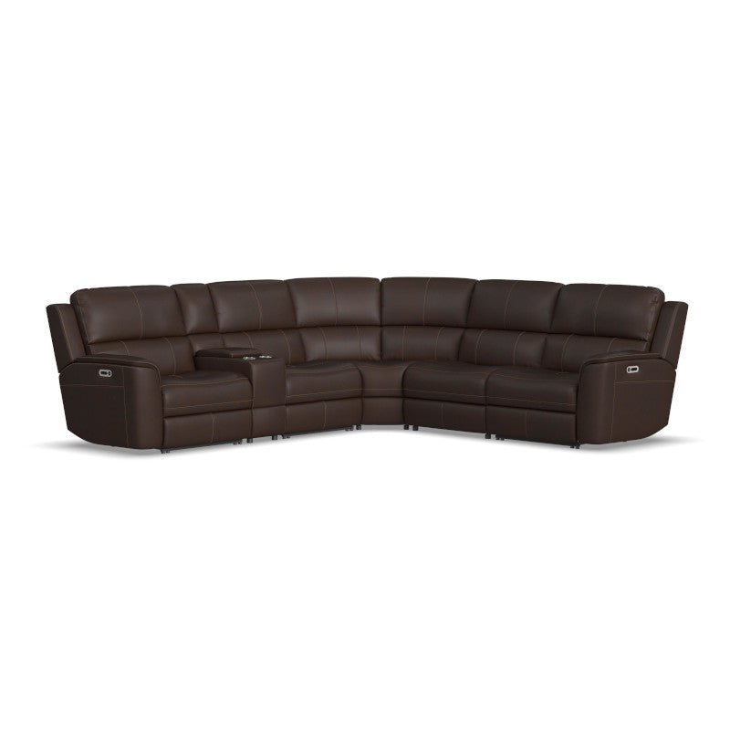 Henry Power Reclining Sectional with Power Headrests and Lumbar - Baconco