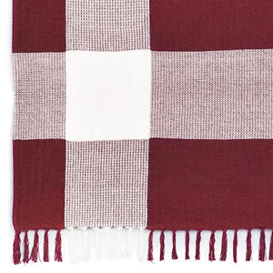 Highland 80284RRW Rio Red/White Throw Blanket - Baconco