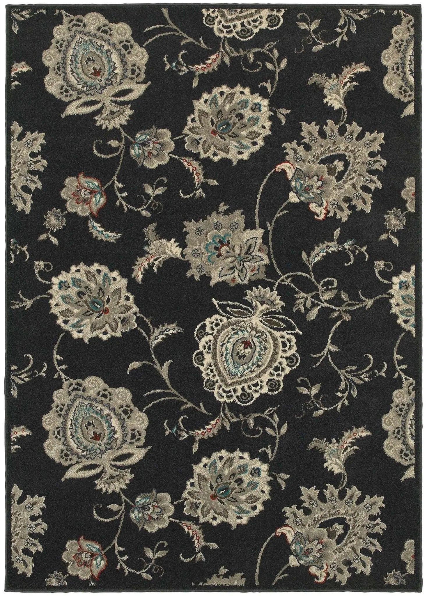 Highlands 2444i Midnight/ Ivory Rug - Baconco