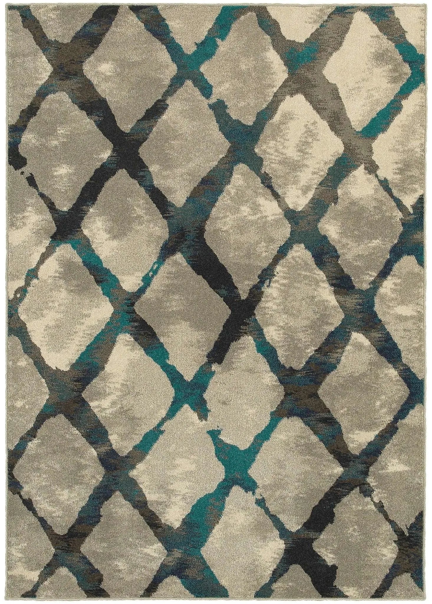 Highlands 6613A Grey Blue Rug - Baconco