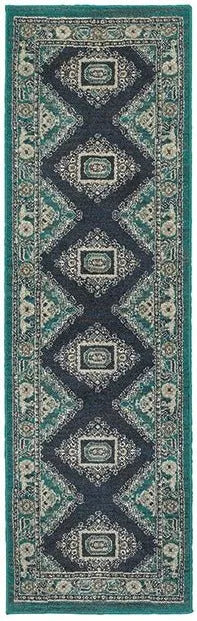 Highlands 6658a Blue/ Ivory Rug - Baconco