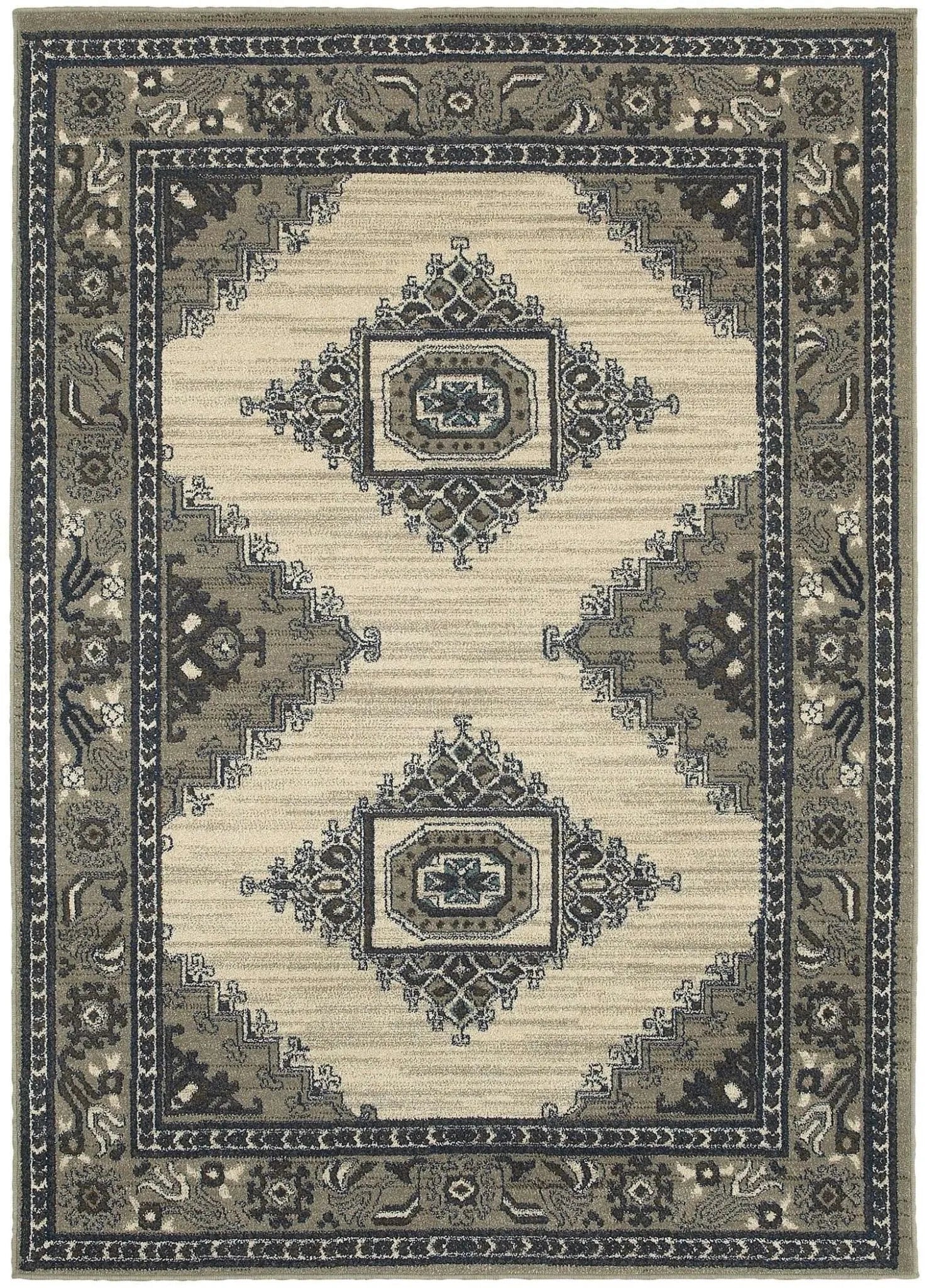 Highlands 6658b Beige/ Grey Rug - Baconco