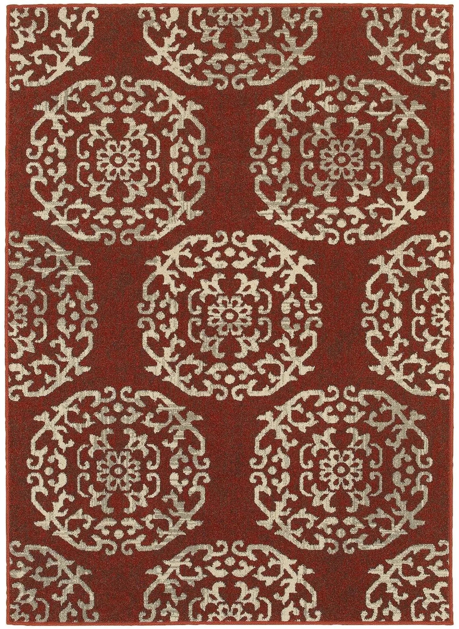 Highlands 6672b Red/ Beige Rug - Baconco