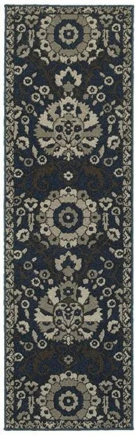 Highlands 6682a Midnight/ Beige Rug - Baconco