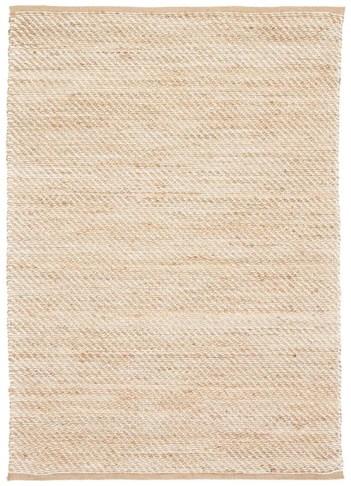 Himalaya HM07 Diagonal Weave Tapioca/Snow White Rug - Baconco