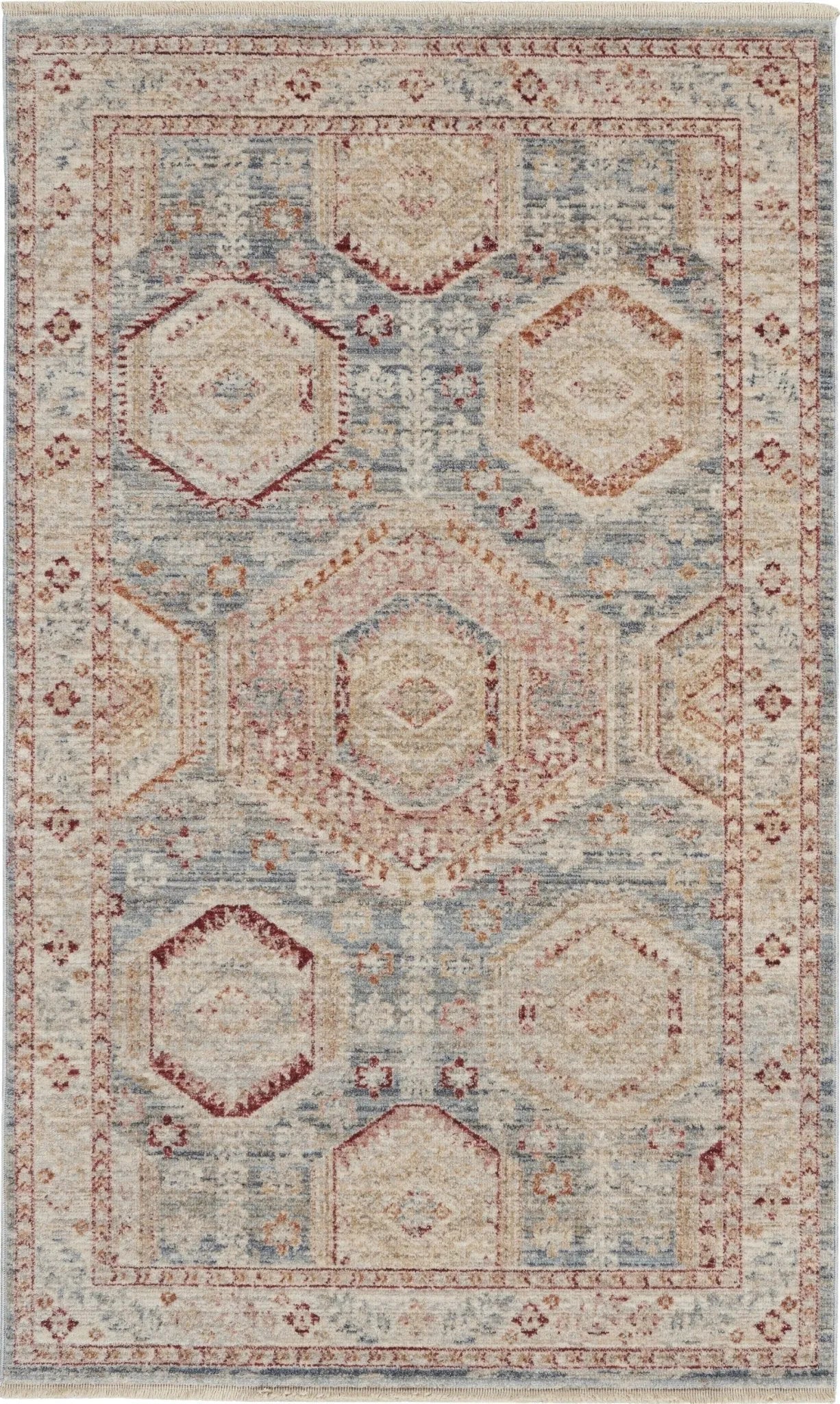 Homestead HMS01 Light Blue Multi Rug - Baconco