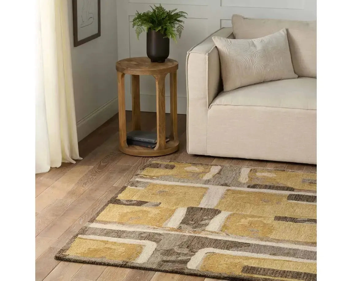 Honeycomb HNC01 Yellow/Brown Rug - Baconco