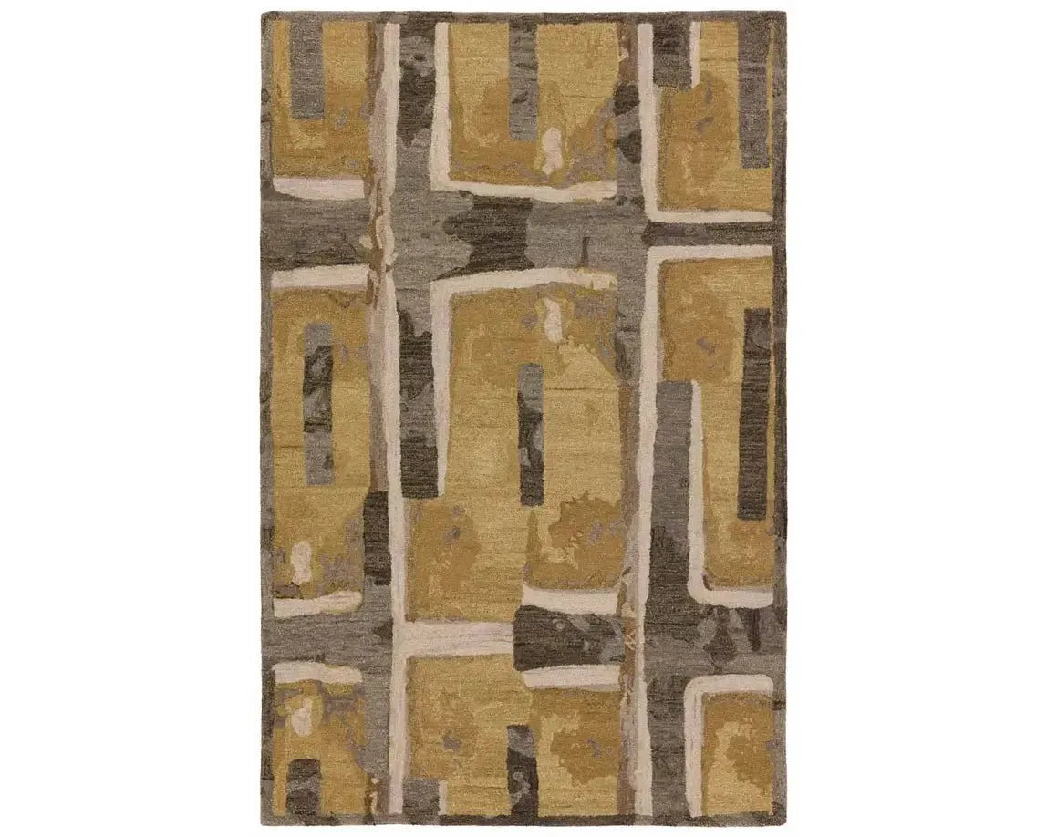 Honeycomb HNC01 Yellow/Brown Rug - Baconco