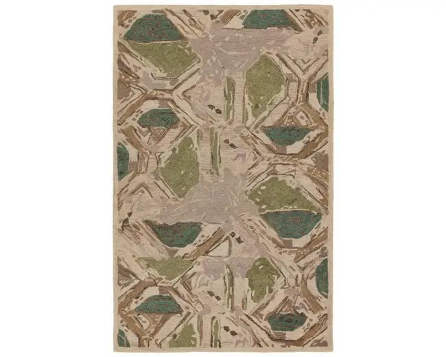 Honeycomb HNC02 Green/Taupe Rug - Baconco