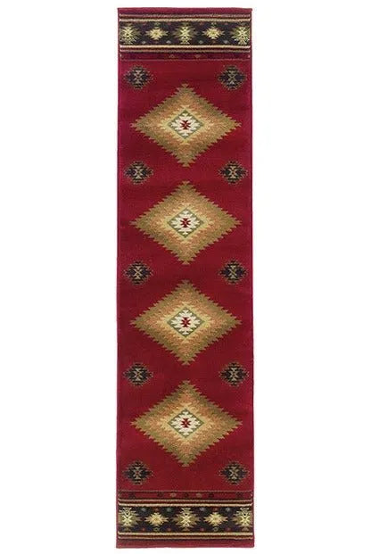 Hudson 087K Red/ Green Rug - Baconco