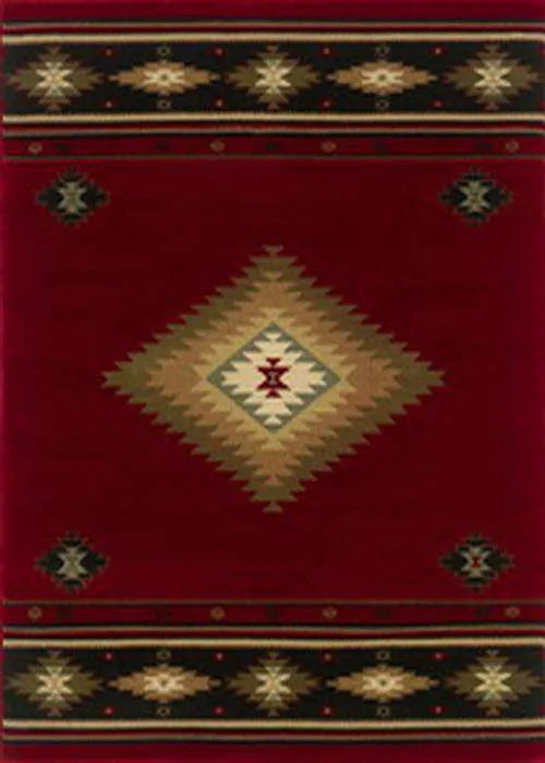 Hudson 087K Red/ Green Rug - Baconco