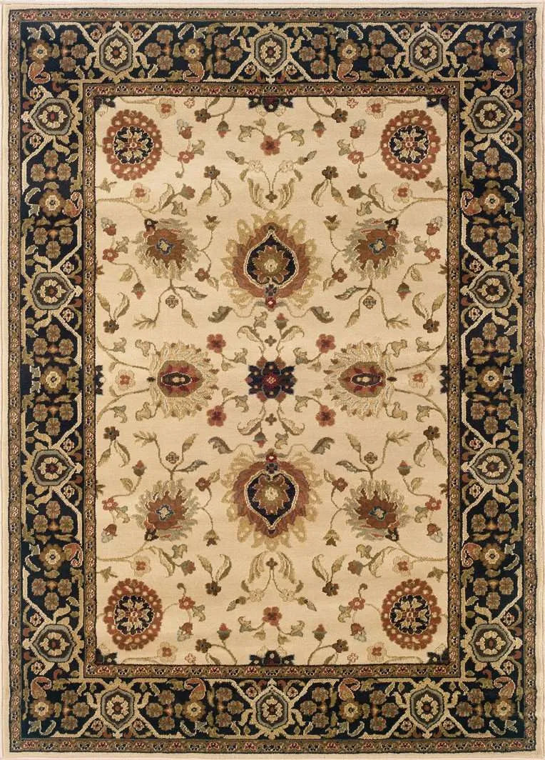 Hudson 1338C Beige/ Black Rug - Baconco