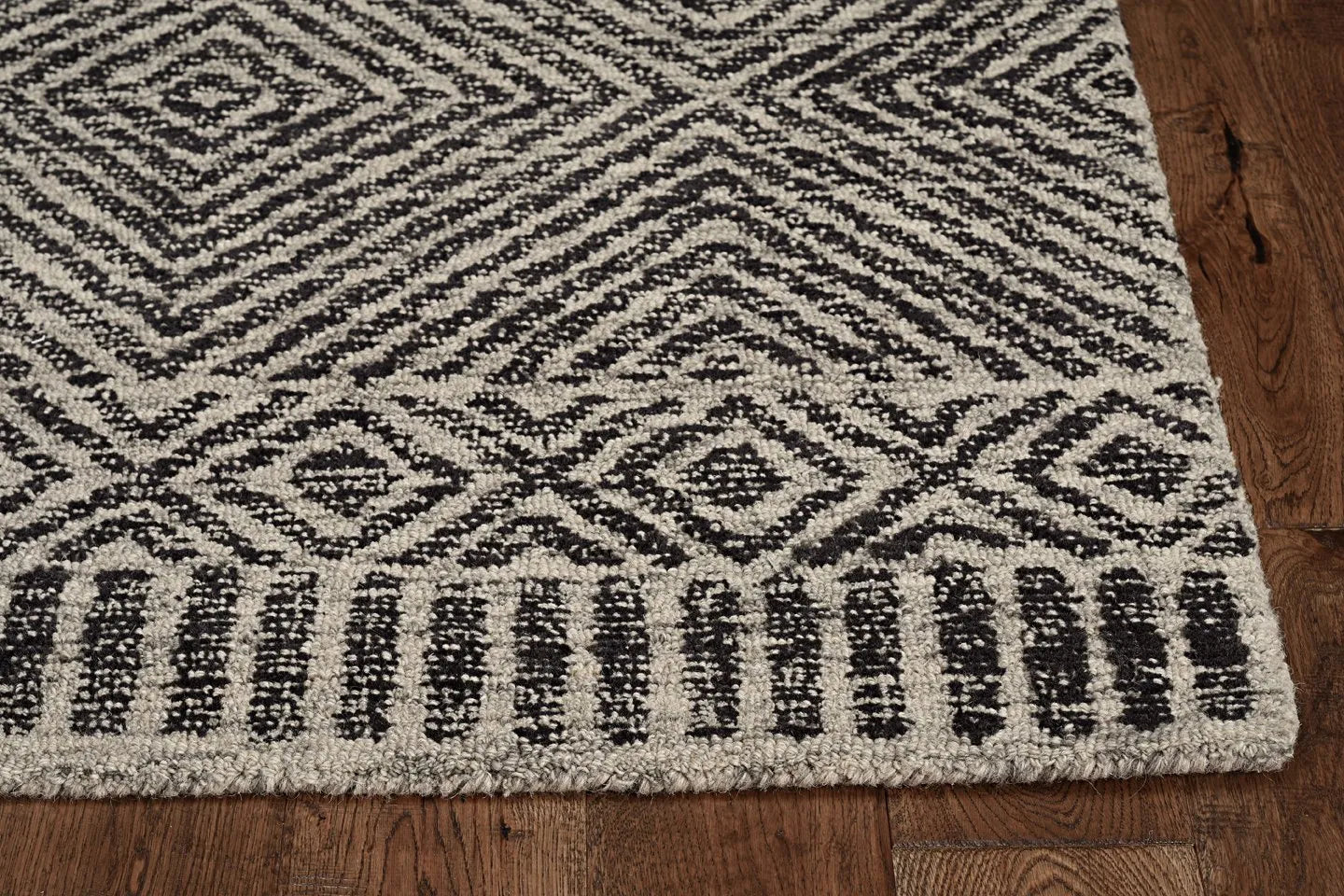 Hudson 2463 Retreat Grey/Black Rug - Baconco