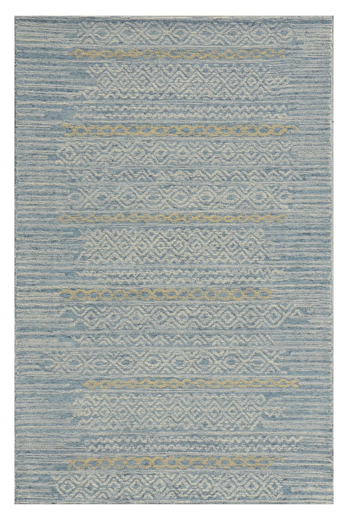 Hudson 2466 Blue Boho Rug - Baconco