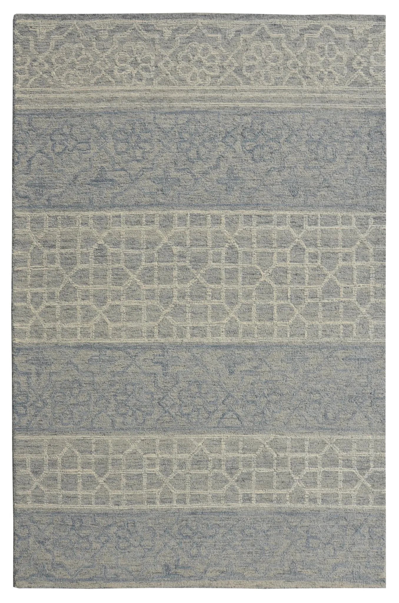 Hudson 2467 Blue/Grey Mosaic Rug - Baconco