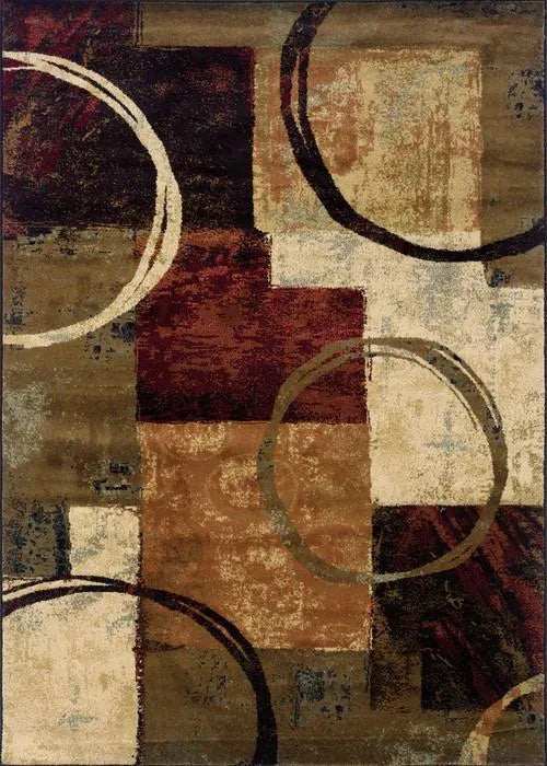 Hudson 2544B Brown/ Black Rug - Baconco