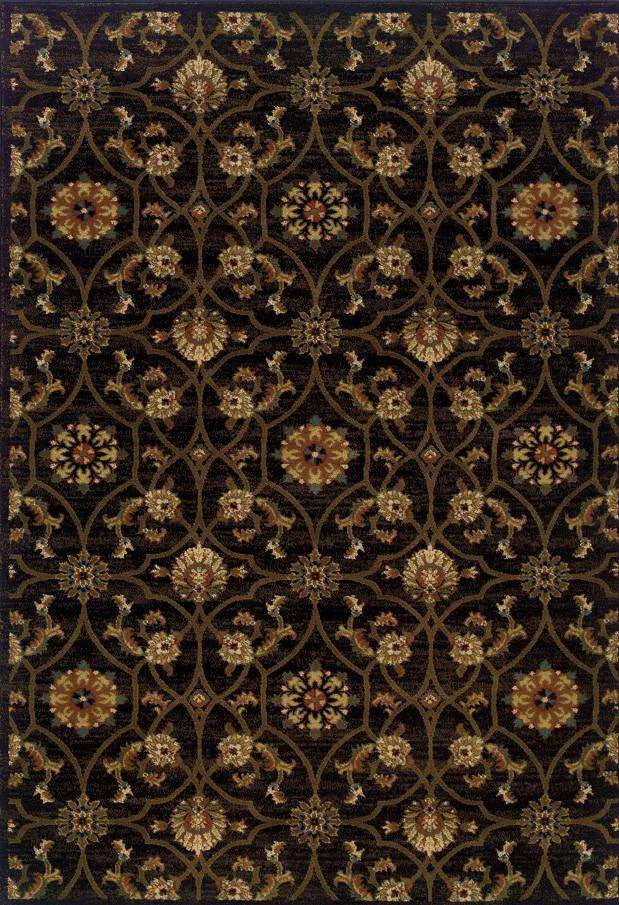 Hudson 3299B Black Brown Rug - Baconco