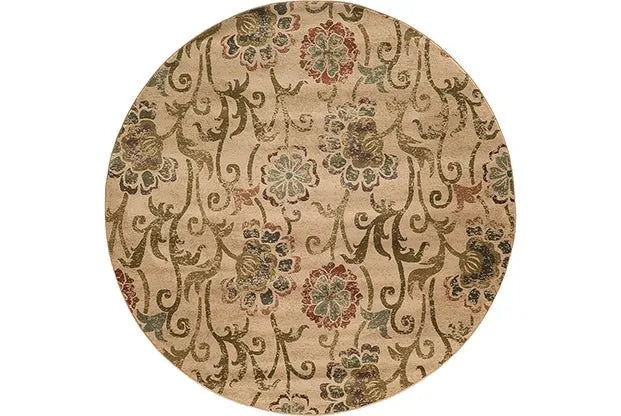 Hudson 4877B Ivory/ Green Rug - Baconco