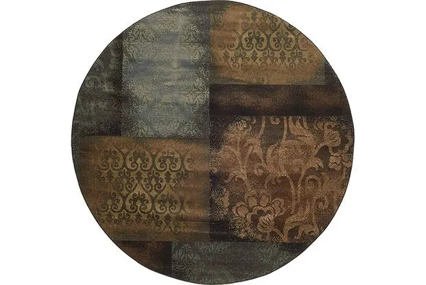 Hudson 4878B Blue/ Brown Rug - Baconco