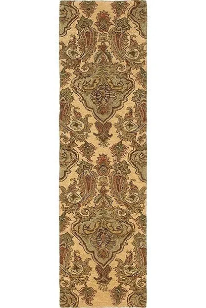 Huntley 19106 Beige Green Rug - Baconco