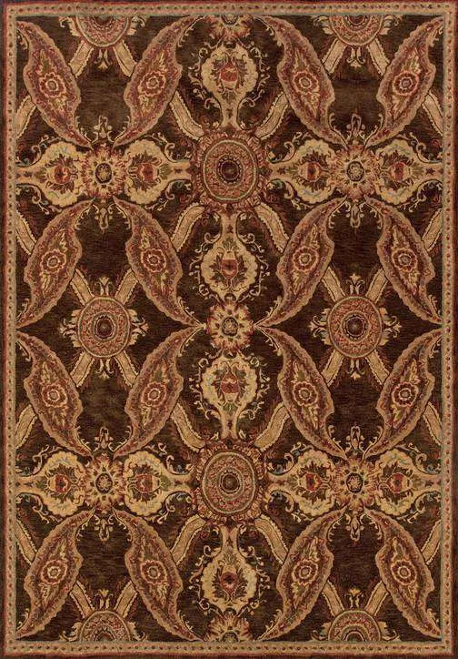 Huntley 19112 Brown/ Rust Rug - Baconco