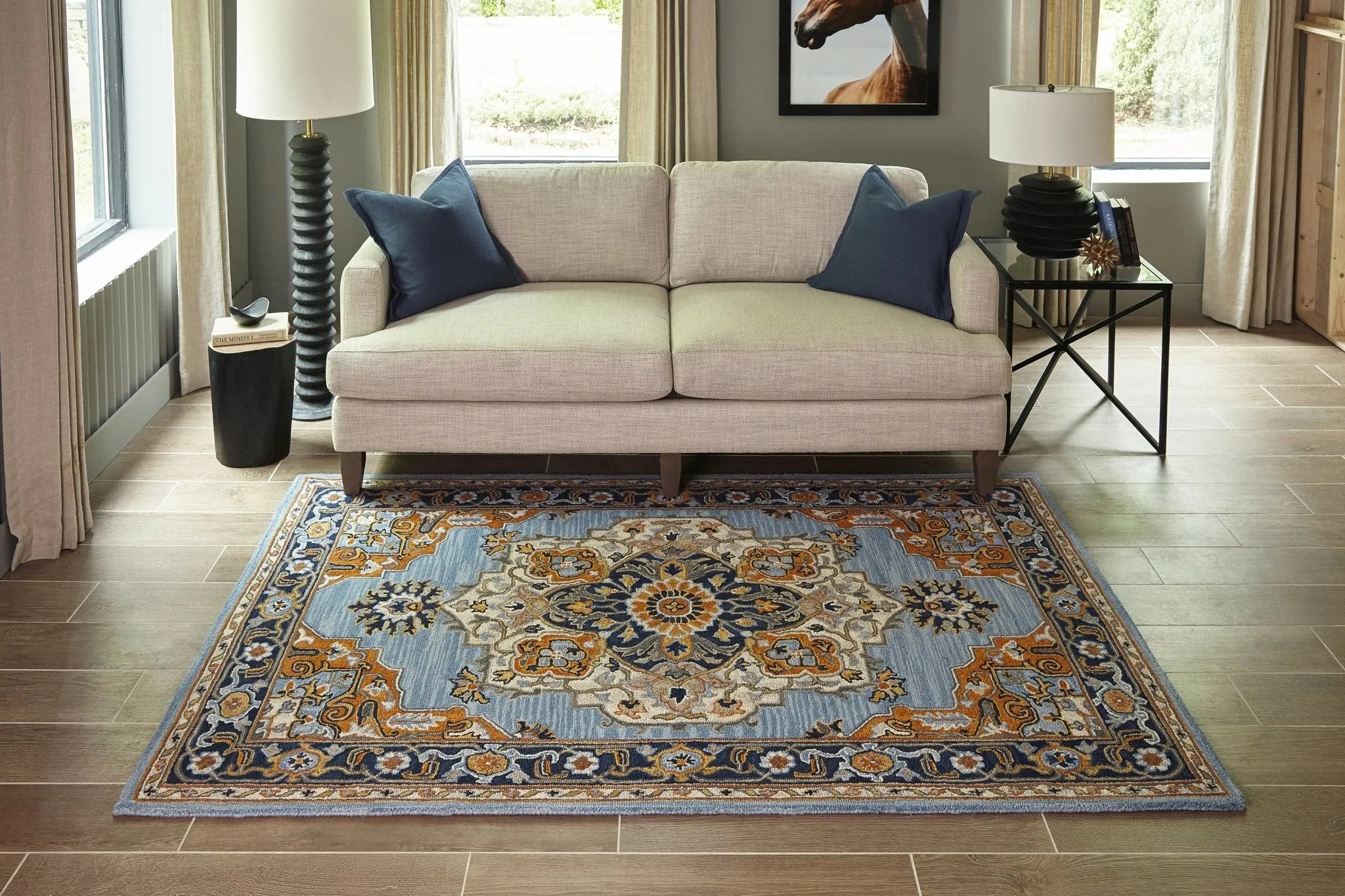 Ibiza IBI-1 Blue Rug - Baconco