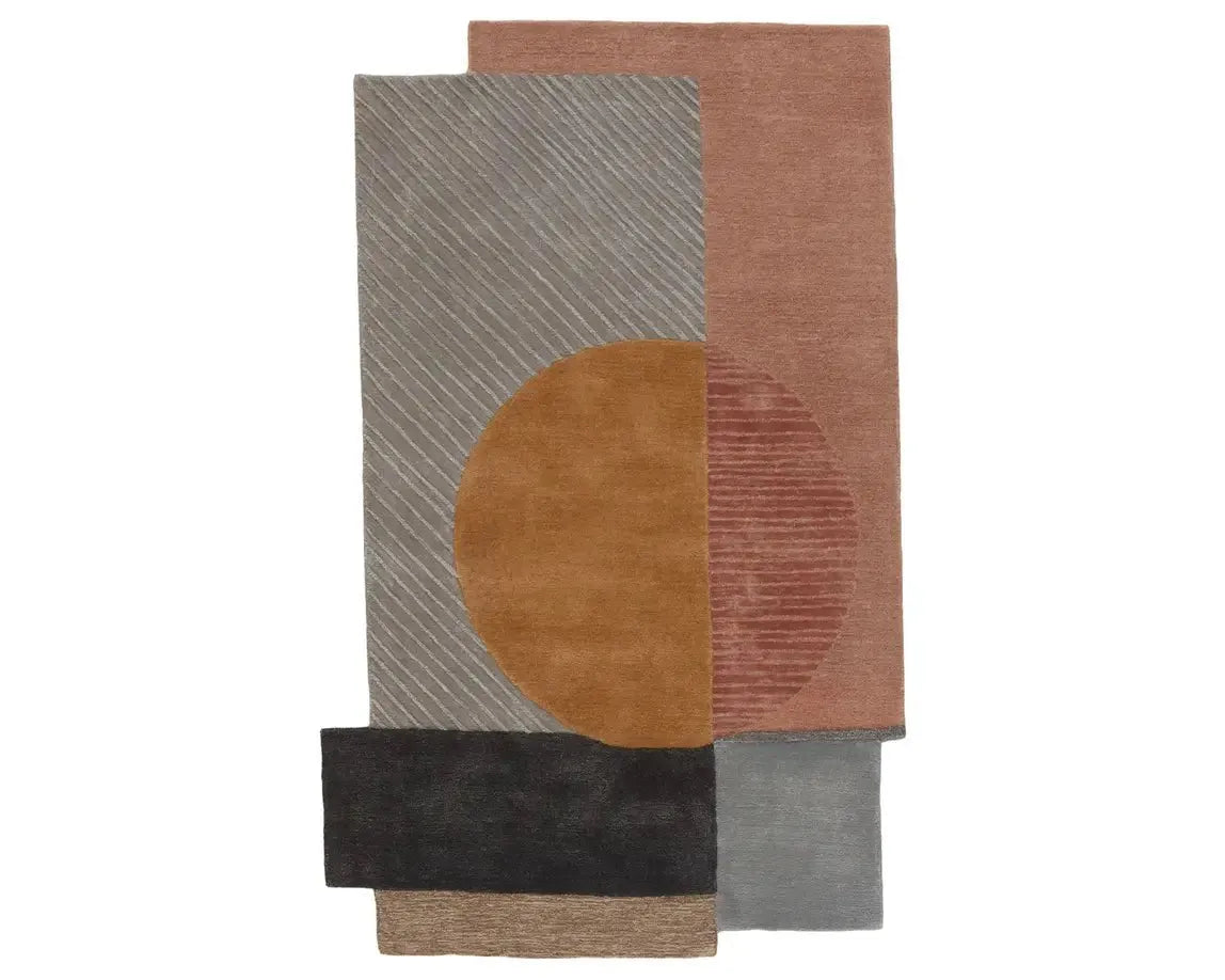 Iconic ICO02 Grey/Pink Rug - Baconco