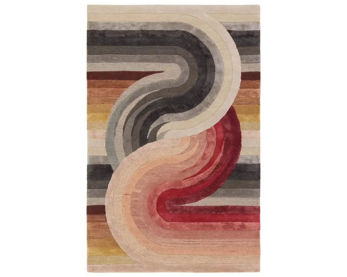 Iconic ICO12 Red/Grey Rug - Baconco