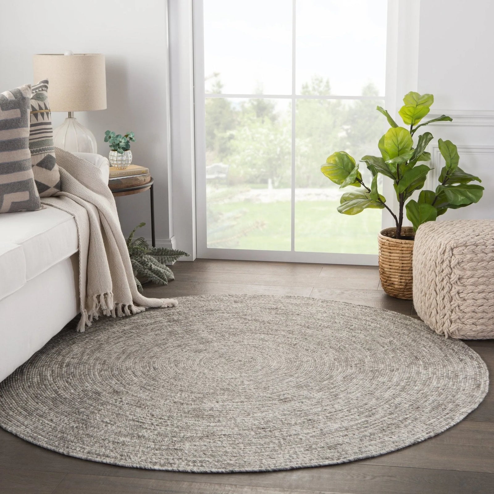 Idriss IDS02 Tenby Gray/White Rug - Baconco