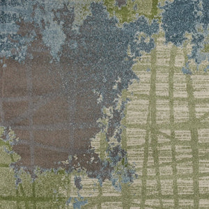 Illusions 6207 Visions Green/Blue Rug - Baconco