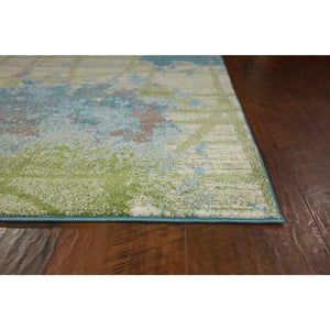 Illusions 6207 Visions Green/Blue Rug - Baconco