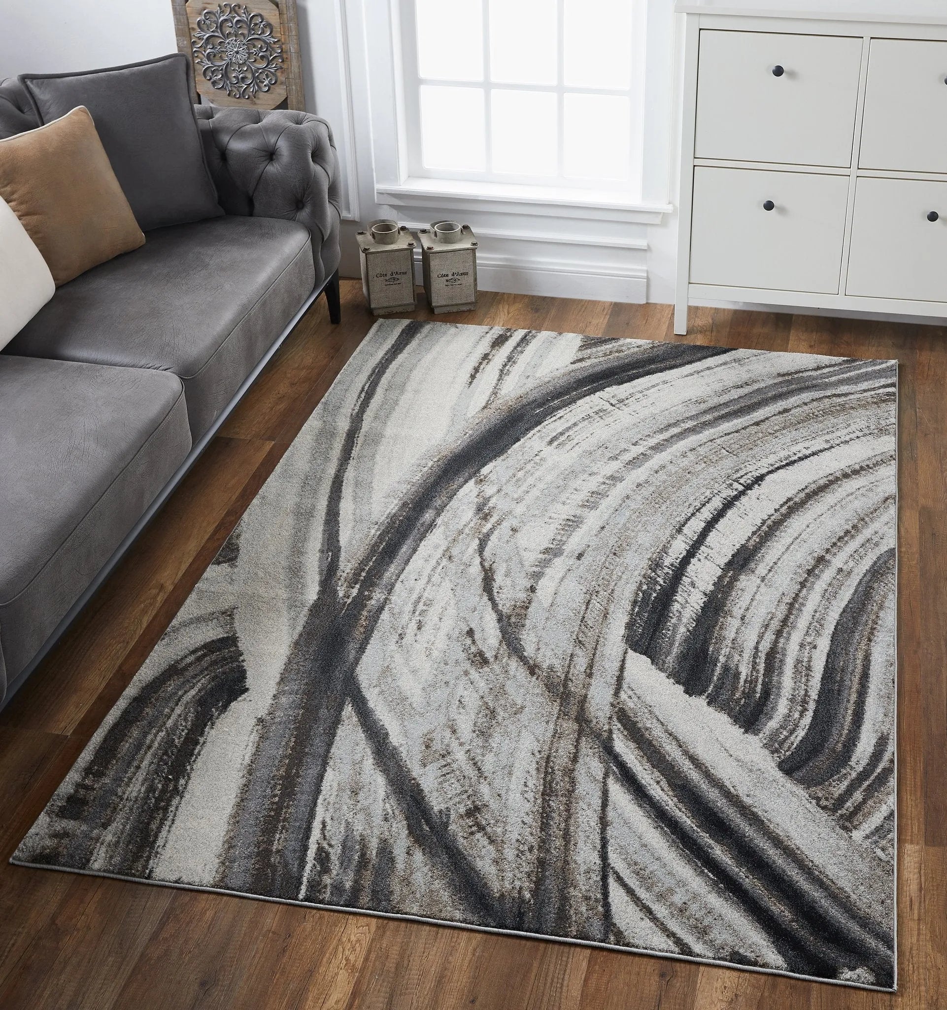 Illusions 6218 Elements Ivory/Grey Rugs - Baconco