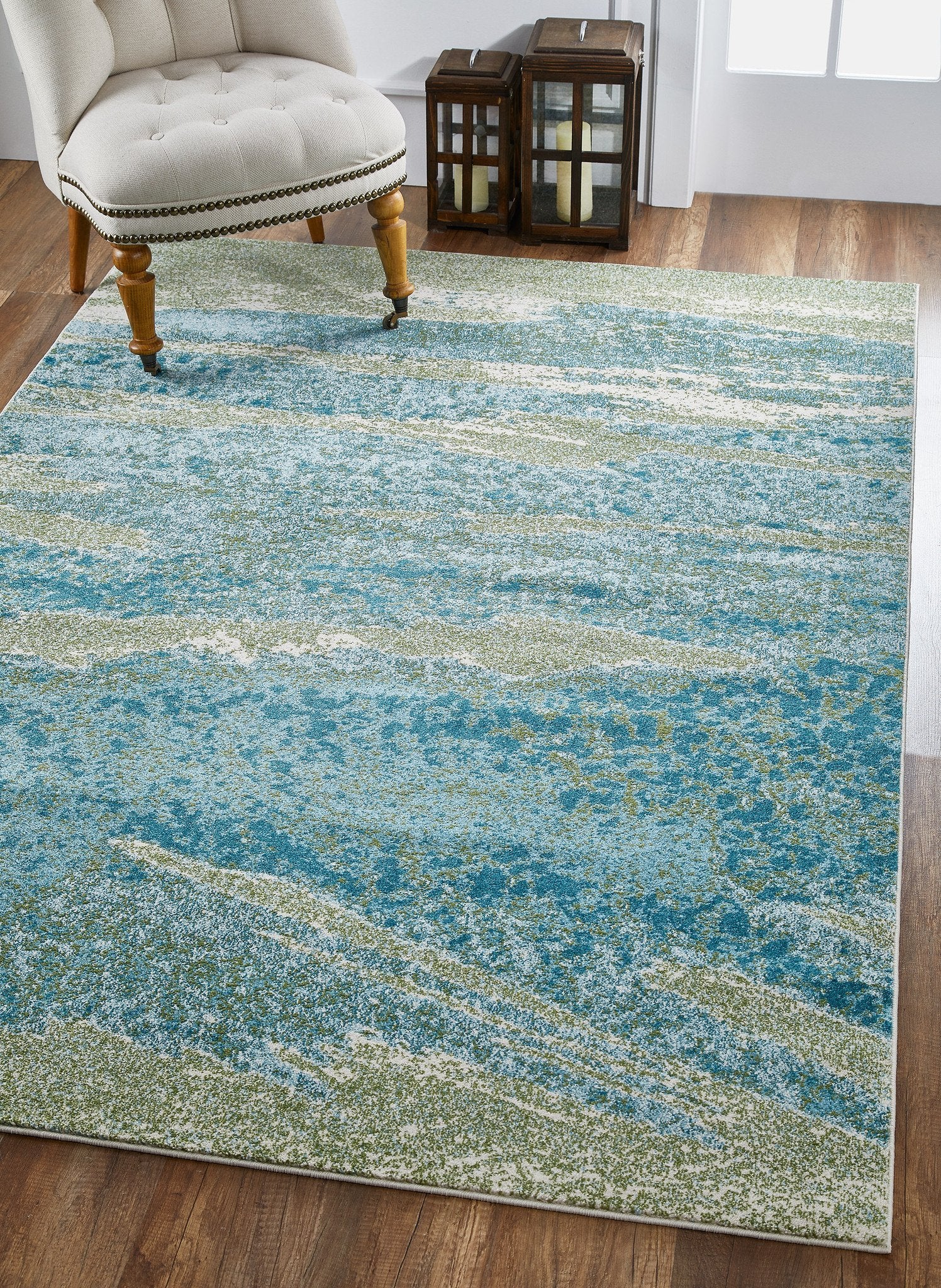 Illusions 6220 Mist Ocean Rugs - Baconco