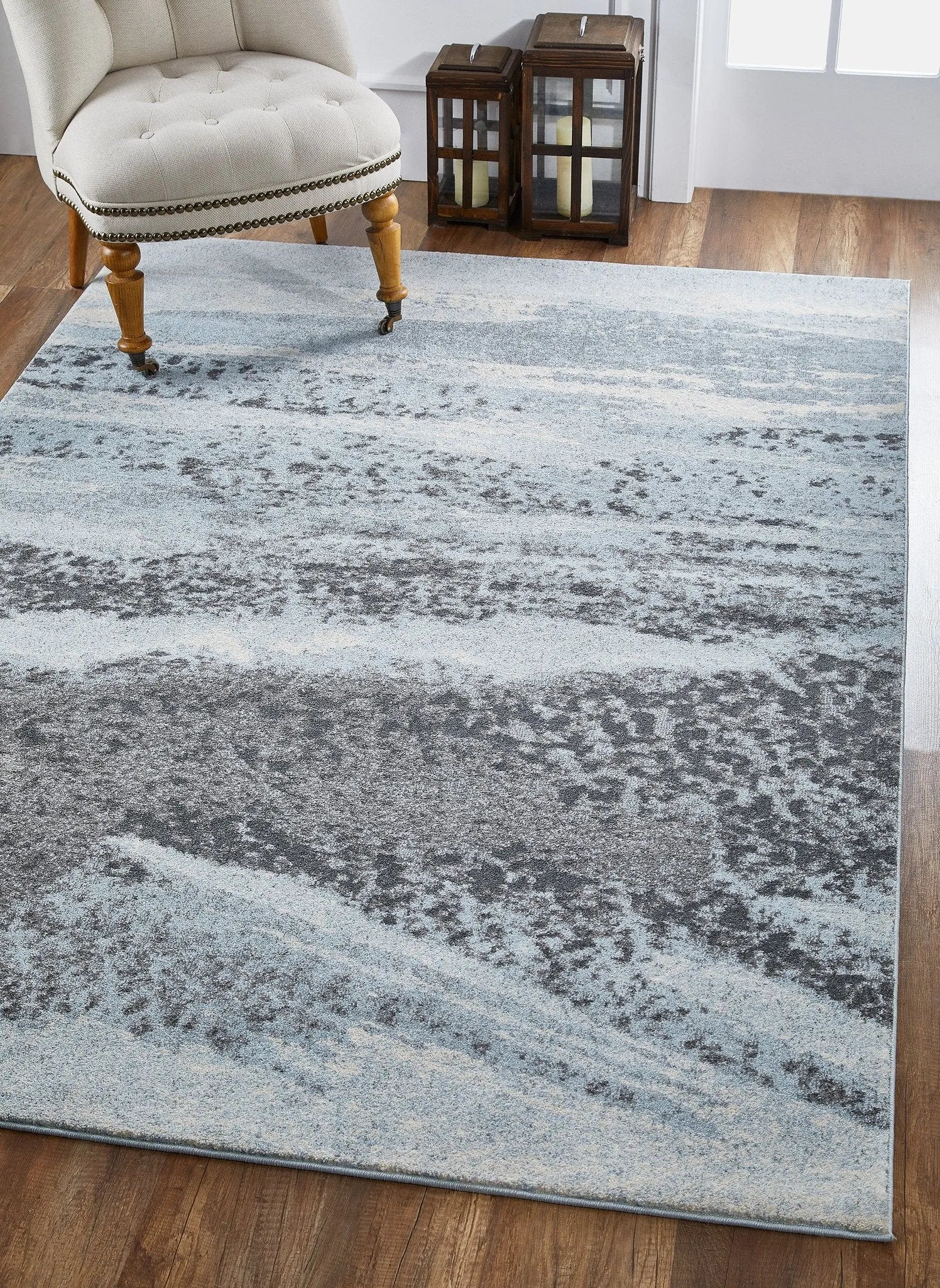 Illusions 6221 Mist Blue/Grey Rugs - Baconco