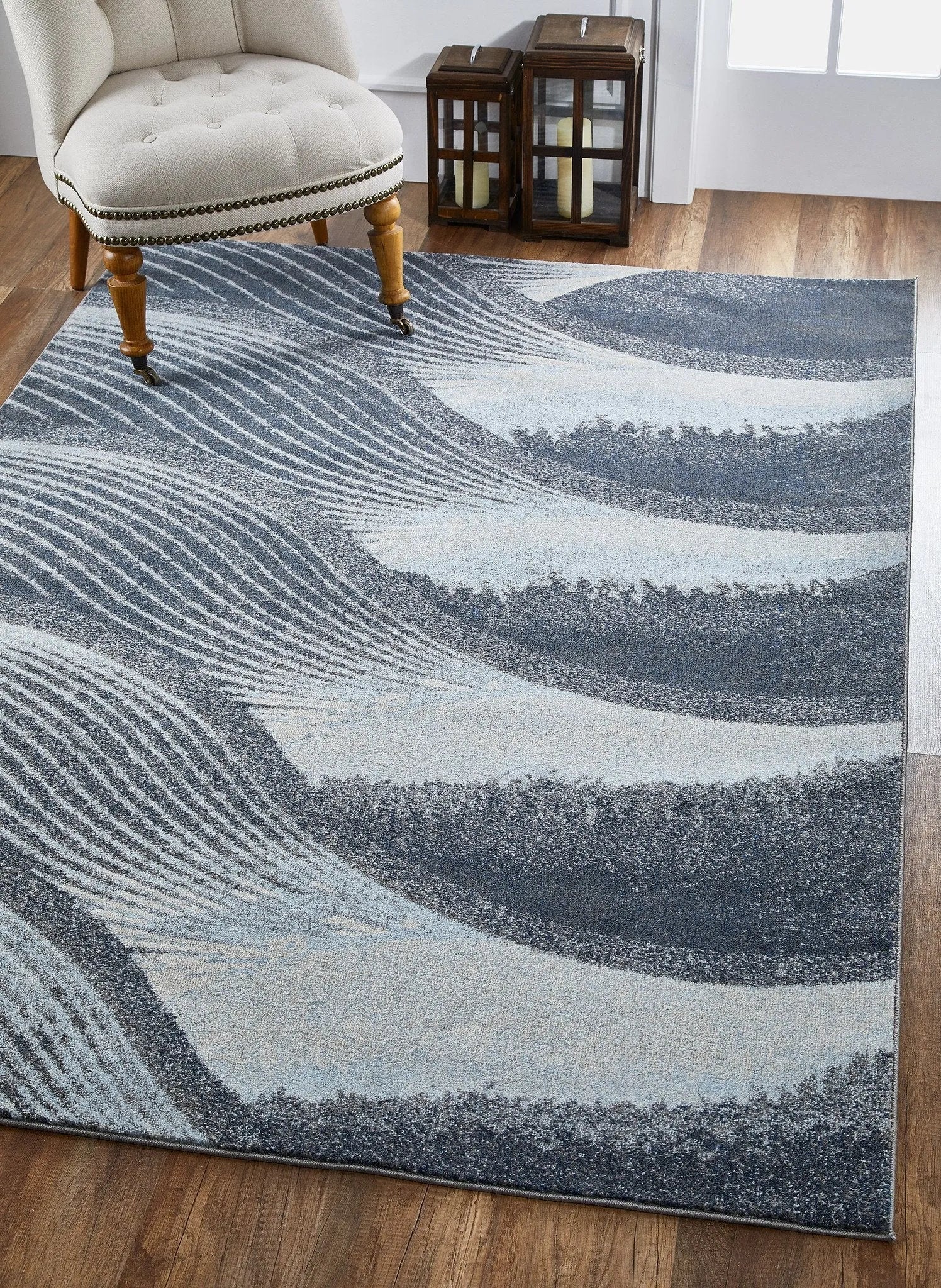 Illusions 6223 Breeze Grey/Blue Rugs - Baconco