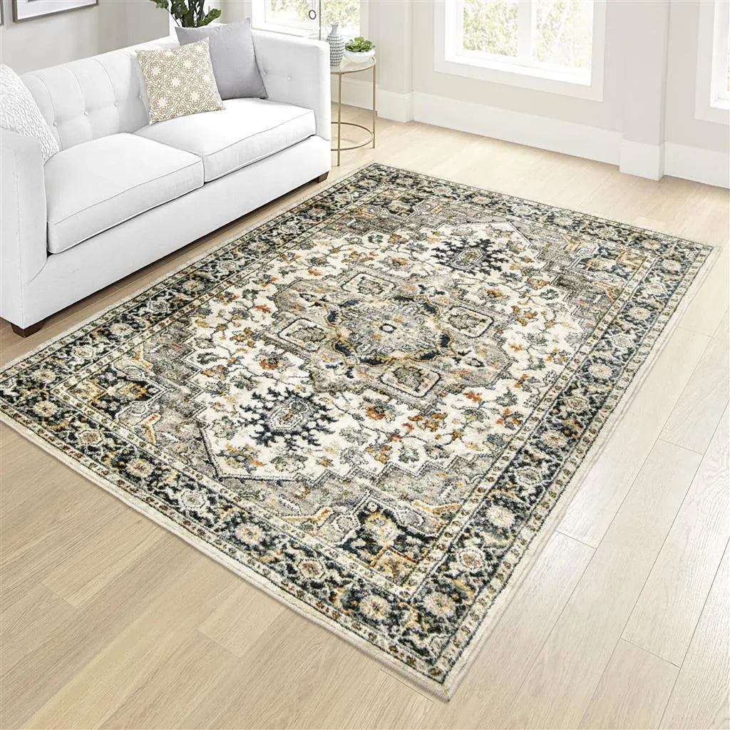 Imperial By Palmetto Living 9510 Heriz Distressed Ivory Rugs - Baconco