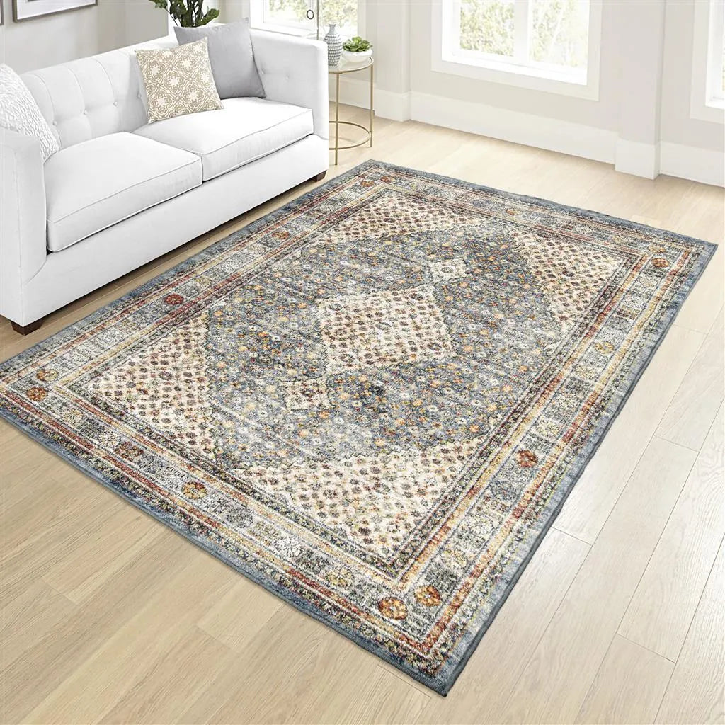 Imperial By Palmetto Living 9514 Excalibur Distressed Blue Rugs - Baconco