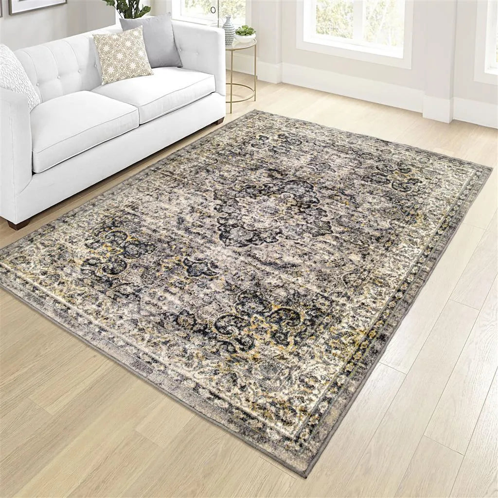 Imperial By Palmetto Living 9519 Kelly Distressed Grey Rug - Baconco