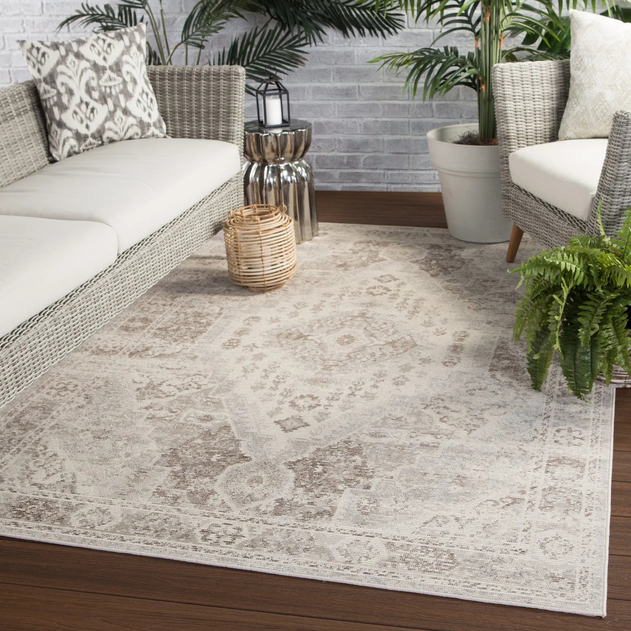 Indie Ide05 Farra Tan/Gray Rug - Baconco