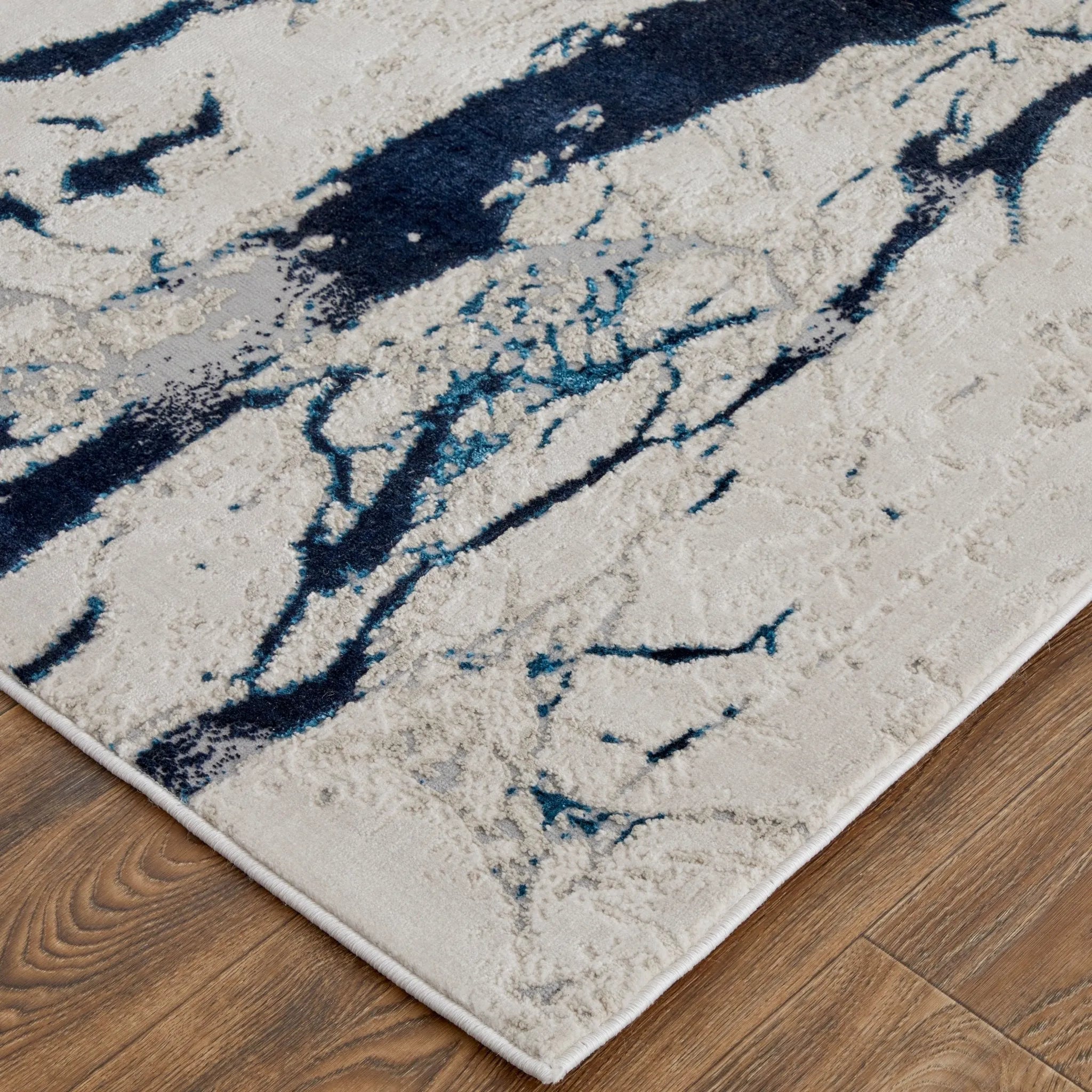 Indio IND39GWF Ivory/Blue Rug - Baconco