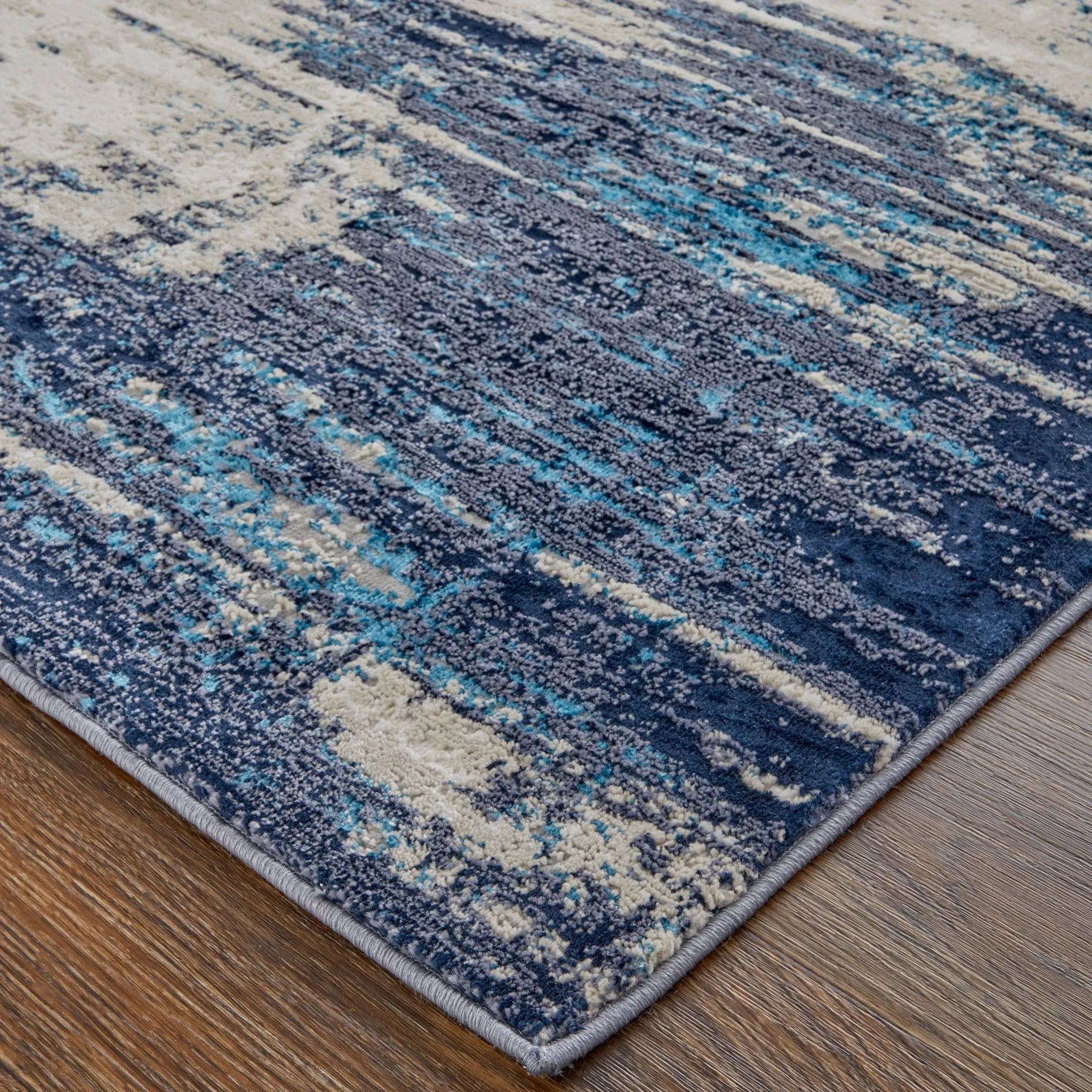 Indio IND39GYF Tan/Blue Rug - Baconco